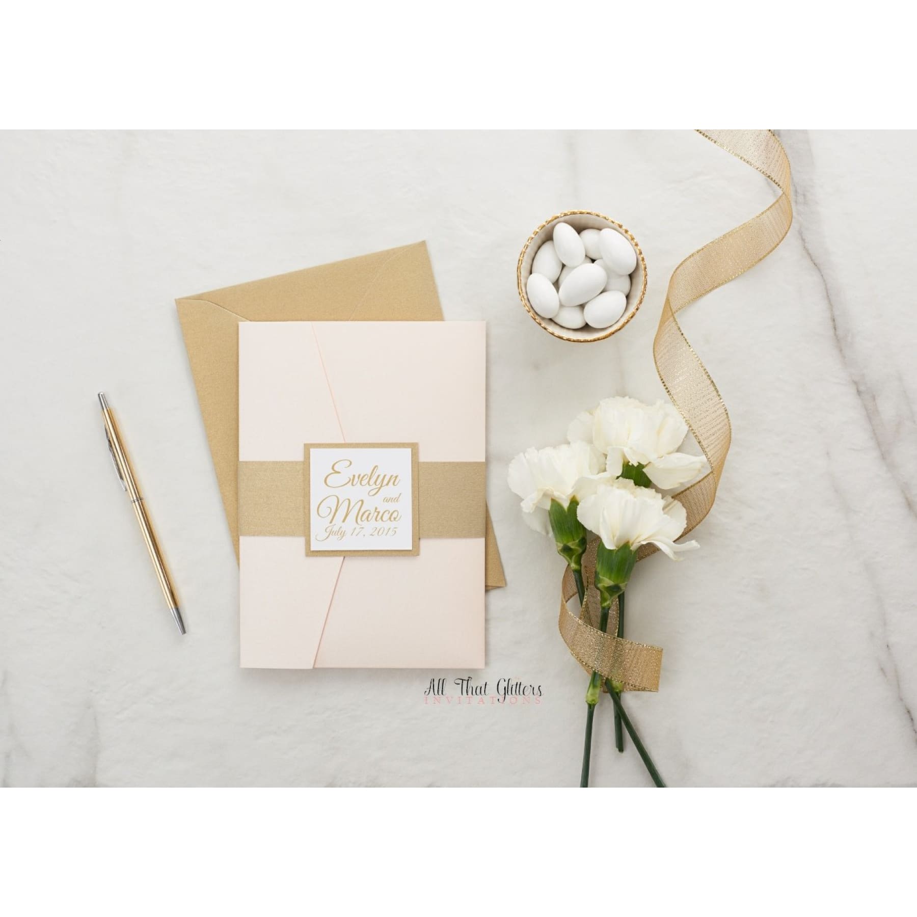 Pocket folder deals wedding invitations