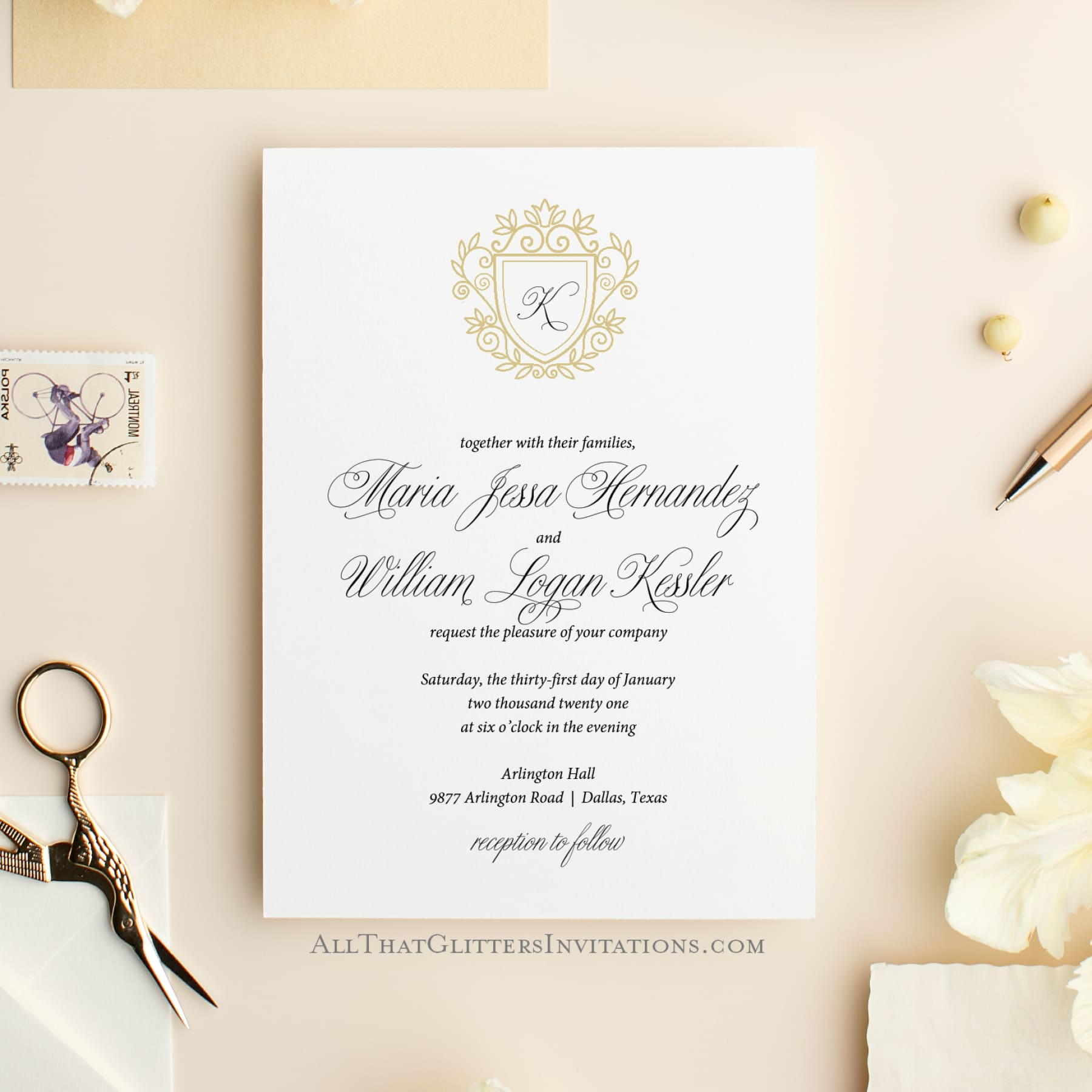 Monogram Wedding Invitations