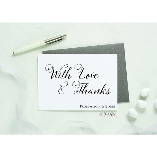 Folded Thank You Card, Alicia Style 1 - All That Glitters Invitations