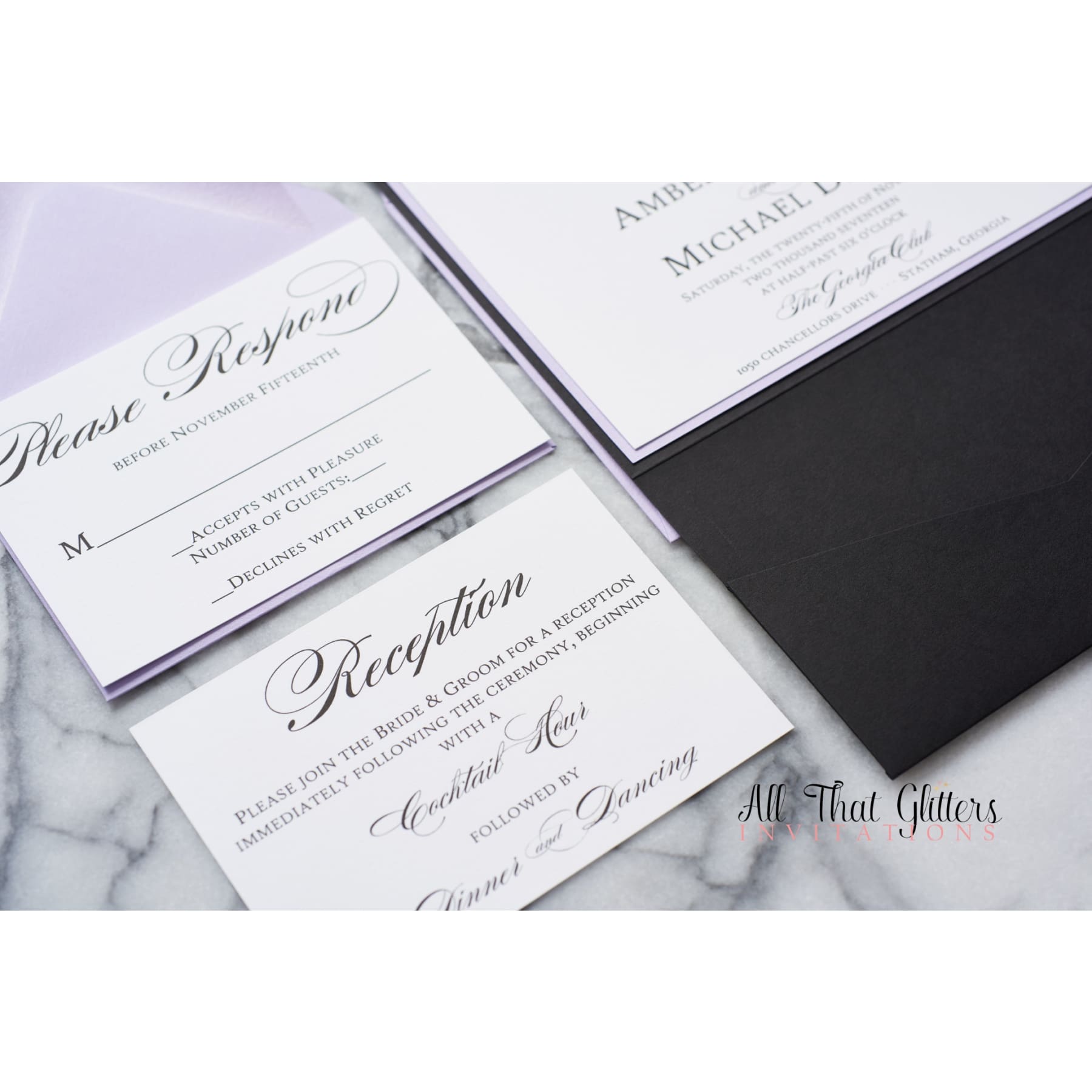 Formal elegant outlet wedding invitations