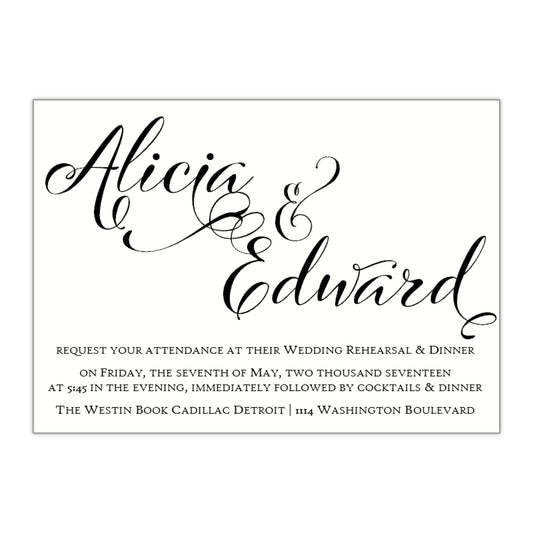 Modern Rehearsal Dinner Invitation, Alicia - All That Glitters Invitations