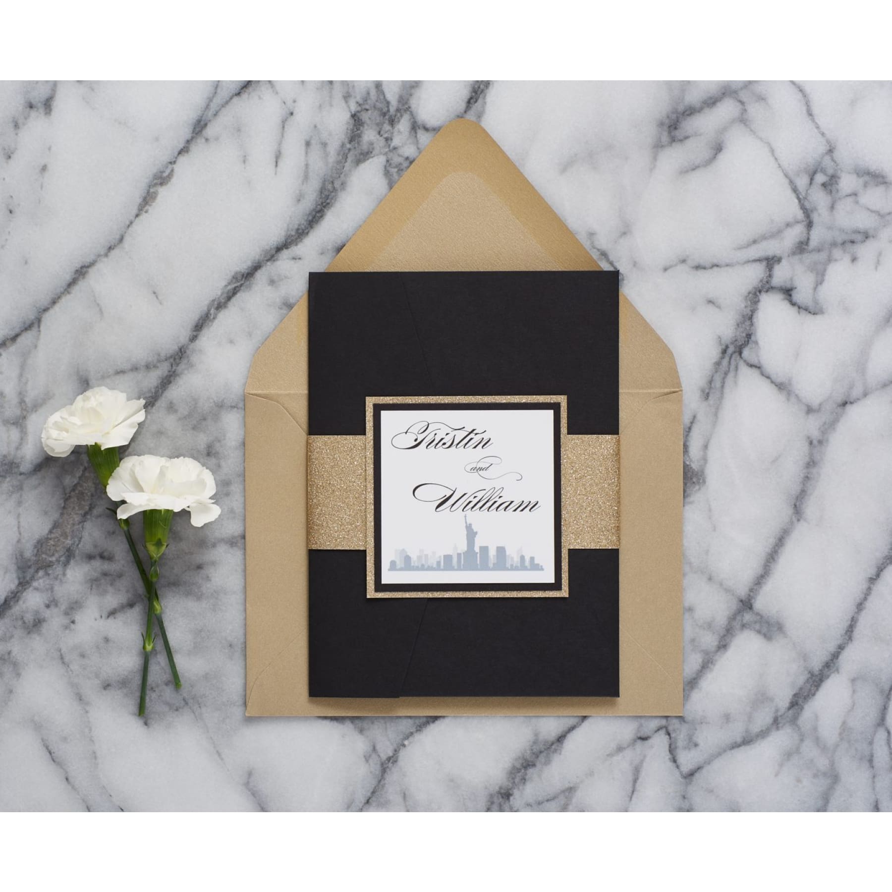 Skyline Wedding Invitation Tristin - Wedding Invitation – All That ...