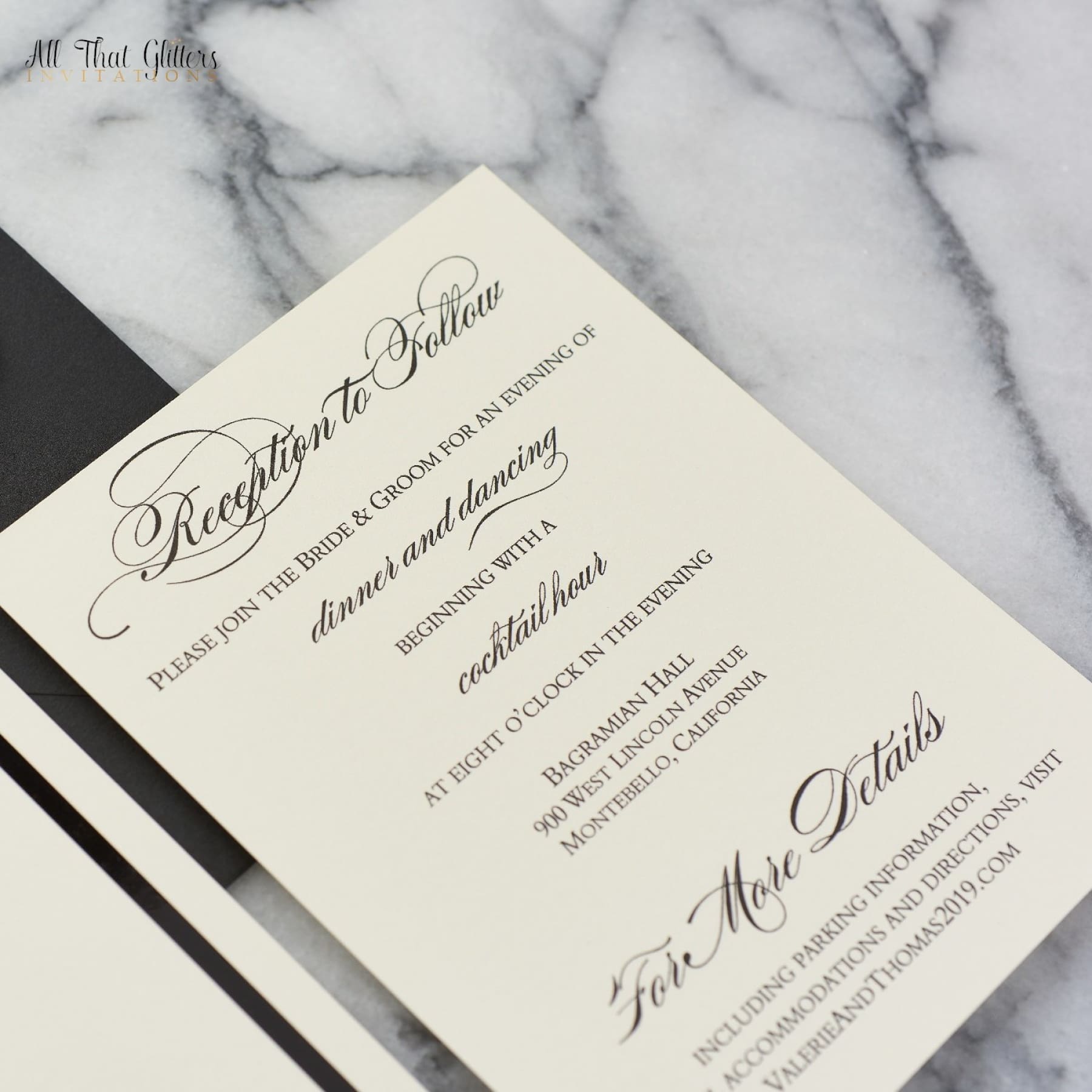 Black tie optional on sale on wedding invitation